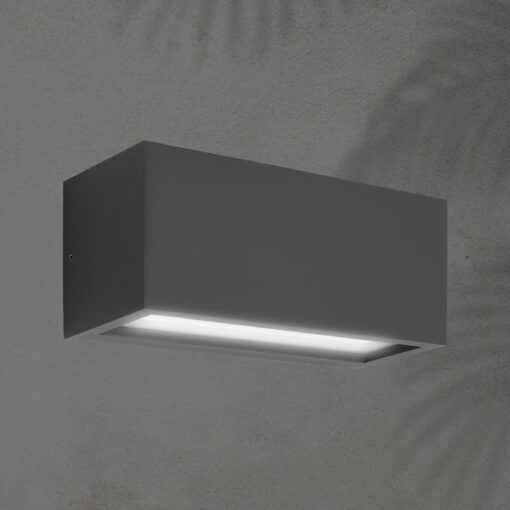 ΑΠΛΙΚΑ ΤΟΙΧΟΥ 1XΕ27 250X110X10 IP54 ΓΡΑΦΙΤΗ UP DOWN ARTE ILLUMINA AMIGO EUROLAMP – 145-20634