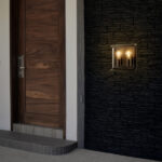 ΑΠΛΙΚΑ ΤΟΙΧΟΥ ΜΕΤΑΛΛΙΚΗ Ε27 2Χ20W 220X220X95mm IP65 ΜΑΥΡΗ ARTE ILLUMINA EUROLAMP – 145-20635