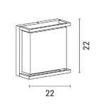 ΑΠΛΙΚΑ ΤΟΙΧΟΥ ΜΕΤΑΛΛΙΚΗ Ε27 2Χ20W 220X220X95mm IP65 ΜΑΥΡΗ ARTE ILLUMINA EUROLAMP – 145-20635