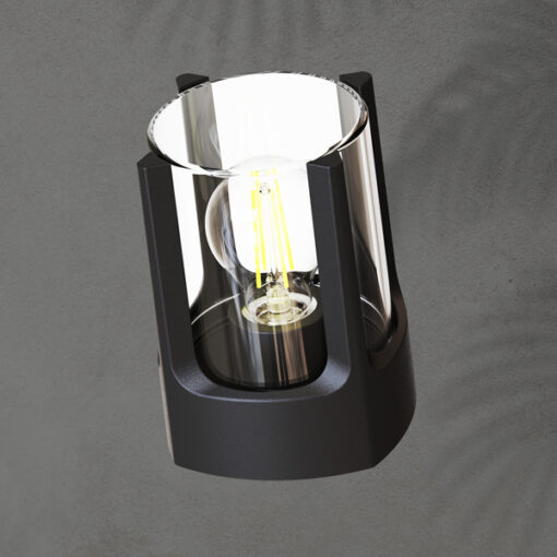 ΑΠΛΙΚΑ ΤΟΙΧΟΥ ΑΛΟΥΜΙΝΙΟΥ Ε27 ΜΑΧ 20W IP54 120Χ120Χ160mm ΜΑΥΡO ARTE ILLUMINA EUROLAMP – 145-20636