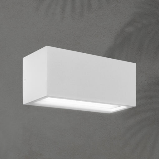 ΑΠΛΙΚΑ ΤΟΙΧΟΥ 2XΕ27 250X110X10 IP54 ΛΕΥΚΗ  UP DOWN ARTE ILLUMINA AMIGO EUROLAMP – 145-20638