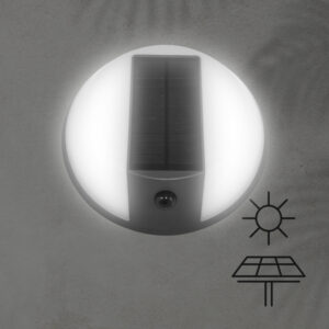 ΑΠΛΙΚΑ ΣΤΡΟΓΓΥΛΗ ΜΕ ΗΛΙΑΚΟ PANEL ΜΑΥΡΟ 5W 500LM 4000Κ IP54 ARTE ILLUMINA EUROLAMP – 145-20827