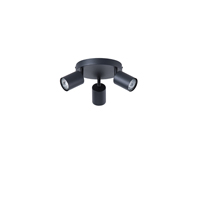 ΣΠΟΤ ΜΕΤΑΛΛΙΚΟ 3ΦΩΤΟ 3XGU10 Φ180X135mm  ΜΑΥΡΟ ARTE ILLUMINA OLYMP EUROLAMP – 145-25222