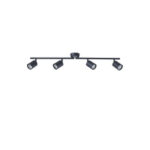 ΣΠΟΤ ΜΕΤΑΛΛΙΚΟ 4ΦΩΤΟ 4XGU10  790X80X165mm ΜΑΥΡΟ ARTE ILLUMINA OLYMP EUROLAMP – 145-25223