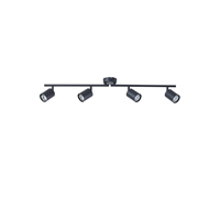 ΣΠΟΤ ΜΕΤΑΛΛΙΚΟ 4ΦΩΤΟ 4XGU10  790X80X165mm ΜΑΥΡΟ ARTE ILLUMINA OLYMP EUROLAMP – 145-25223