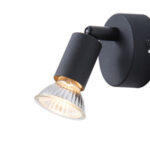 ΣΠΟΤ ΚΙΝΗΤΟ ΜΕΤΑΛΛΙΚΟ 1XGU10 D70XH105mm ΜΑΥΡΟ ARTE ILLUMINA VORRAS EUROLAMP – 145-25235