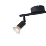 ΣΠΟΤ ΚΙΝΗΤΟ 2ΦΩΤΟ ΜΕΤΑΛΛΙΚΟ  2XGU10 220X80X125mm ΜΑΥΡΟ ARTE ILLUMINA VORRAS EUROLAMP – 145-25236