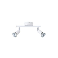 ΣΠΟΤ ΚΙΝΗΤΟ 2ΦΩΤΟ ΜΕΤΑΛΛΙΚΟ 2XGU10 220X80X125mm ΛΕΥΚΟ  ARTE ILLUMINA VORRAS EUROLAMP – 145-25240