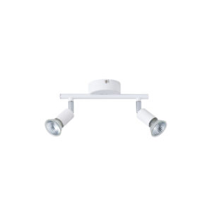 ΣΠΟΤ ΚΙΝΗΤΟ 2ΦΩΤΟ ΜΕΤΑΛΛΙΚΟ 2XGU10 220X80X125mm ΛΕΥΚΟ  ARTE ILLUMINA VORRAS EUROLAMP – 145-25240