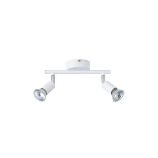 ΣΠΟΤ ΚΙΝΗΤΟ 2ΦΩΤΟ ΜΕΤΑΛΛΙΚΟ 2XGU10 220X80X125mm ΛΕΥΚΟ  ARTE ILLUMINA VORRAS EUROLAMP – 145-25240