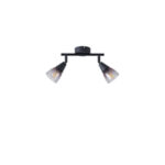 ΣΠΟΤ ΜΕΤΑΛΛΙΚΟ ΜΕ SMOKY ΓΥΑΛΙ 2ΦΩΤΟ 2XE14  220X80X165mm ARTE ILLUMINA CLASSY EUROLAMP – 145-25271