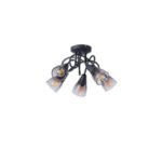 ΣΠΟΤ ΜΕΤΑΛΛΙΚΟ ΜΕ SMOKY ΓΥΑΛΙ 5ΦΩΤΟ 5XE14  D380XH185mm ARTE ILLUMINA CLASSY EUROLAMP – 145-25273