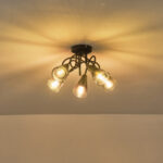 ΣΠΟΤ ΜΕΤΑΛΛΙΚΟ ΜΕ SMOKY ΓΥΑΛΙ 5ΦΩΤΟ 5XE14  D380XH185mm ARTE ILLUMINA CLASSY EUROLAMP – 145-25273