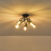 ΣΠΟΤ ΜΕΤΑΛΛΙΚΟ ΜΕ SMOKY ΓΥΑΛΙ 5ΦΩΤΟ 5XE14  D380XH185mm ARTE ILLUMINA CLASSY EUROLAMP – 145-25273