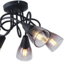 ΣΠΟΤ ΜΕΤΑΛΛΙΚΟ ΜΕ SMOKY ΓΥΑΛΙ 5ΦΩΤΟ 5XE14  D380XH185mm ARTE ILLUMINA CLASSY EUROLAMP – 145-25273
