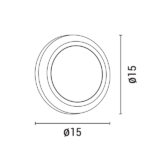 ΦΩΤΙΣΤΙΚΟ ΤΟΙΧΟΥ ΟΒΑΛ LED 4W 150X150X27 3CCT IP65 ΜΑΥΡΟ ARTE ILLUMINA EUROLAMP – 145-52105