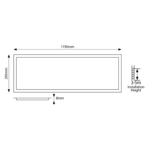 ΦΩΤΙΣΤΙΚΟ PANEL LED 120X30 40W 3000Κ ΛΕΥΚΟ PLUS EUROLAMP – 145-56165