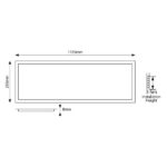 ΦΩΤΙΣΤΙΚΟ PANEL LED 120X30 40W 3000Κ UGR