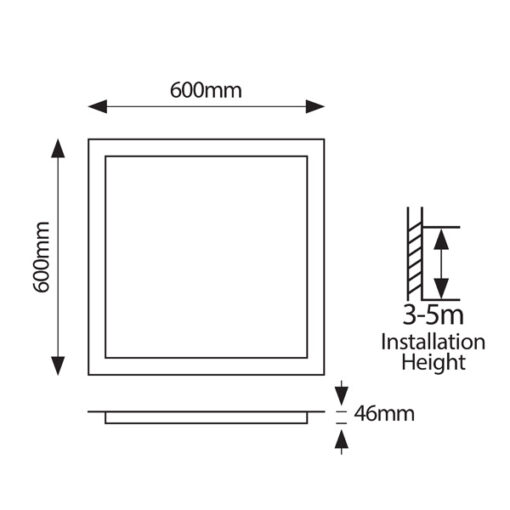 ΦΩΤΙΣΤΙΚΟ BACKLIGΗΤ UGR19 60X60  27-34-40-48W 4000Κ 220-240V ΛΕΥΚΟ EUROLAMP – 145-56231