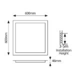 ΦΩΤΙΣΤΙΚΟ BACKLIGΗΤ UGR19 60X60  27-34-40-48W 3000Κ 220-240V ΛΕΥΚΟ EUROLAMP – 145-56232