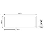 ΦΩΤΙΣΤΙΚΟ BACKLIGΗΤ UGR19 120X30  27-34-40-45W 6500Κ 220-240V ΛΕΥΚΟ EUROLAMP – 145-56233