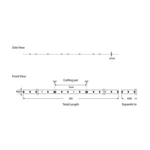ΤΑΙΝΙΑ LED 5Μ 4,8W 12V 2700K IP20 120L/M  PLUS EUROLAMP – 145-70105
