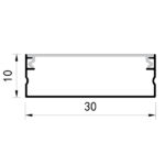 ΠΡΟΦΙΛ ΕΞΩΤΕΡΙΚΟ 2000*30*10 90° VALUE EUROLAMP – 145-70953