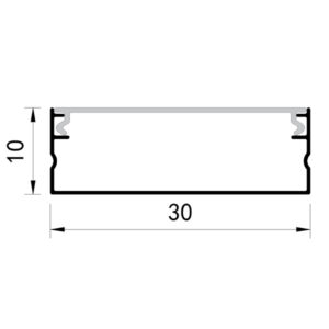 ΠΡΟΦΙΛ ΕΞΩΤΕΡΙΚΟ 2000*30*10 90° VALUE EUROLAMP – 145-70953