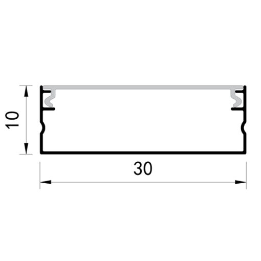 ΠΡΟΦΙΛ ΕΞΩΤΕΡΙΚΟ 2000*30*10 90° VALUE EUROLAMP – 145-70953