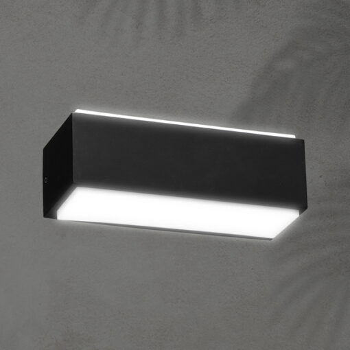 ΑΠΛΙΚΑ ΤΟΙΧΟΥ ΑΛΟΥΜΙΝΙΟΥ LED UPDOWN 10W ΜΑΥΡΗ ARTE ILLUMINA NIKITA EUROLAMP – 145-82091