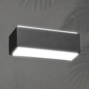 ΑΠΛΙΚΑ ΤΟΙΧΟΥ ΤΕΤΡΑΓΩΝΗ ΑΛΟΥΜΙΝΙΟΥ LED UPDOWN 10W ΓΡΑΦΙΤΗΣ ARTE ILLUMINA NIKITA EUROLAMP – 145-82092