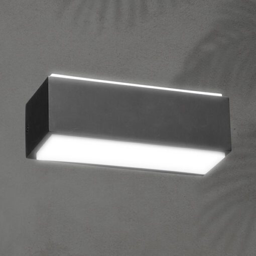 ΑΠΛΙΚΑ ΤΟΙΧΟΥ ΤΕΤΡΑΓΩΝΗ ΑΛΟΥΜΙΝΙΟΥ LED UPDOWN 10W ΓΡΑΦΙΤΗΣ ARTE ILLUMINA NIKITA EUROLAMP – 145-82092