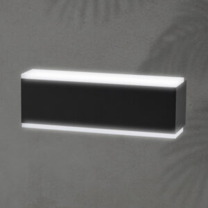 ΑΠΛΙΚΑ ΤΟΙΧΟΥ ΑΛΟΥΜΙΝΙΟΥ LED UPDOWN ΤΕΤΡΑΓΩΝΗ 10W ΜΑΥΡΗ ARTE ILLUMINA  NIKITA EUROLAMP – 145-82094