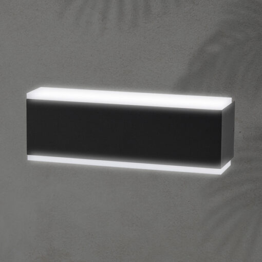 ΑΠΛΙΚΑ ΤΟΙΧΟΥ ΑΛΟΥΜΙΝΙΟΥ LED UPDOWN ΤΕΤΡΑΓΩΝΗ 10W ΜΑΥΡΗ ARTE ILLUMINA  NIKITA EUROLAMP – 145-82094