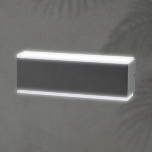 ΑΠΛΙΚΑ ΤΟΙΧΟΥ ΤΕΤΡΑΓΩΝΗ ΑΛΟΥΜΙΝΙΟΥ LED UPDOWN 10W ΓΡΑΦΙΤΗΣ ARTE ILLUMINA NIKITA EUROLAMP – 145-82095