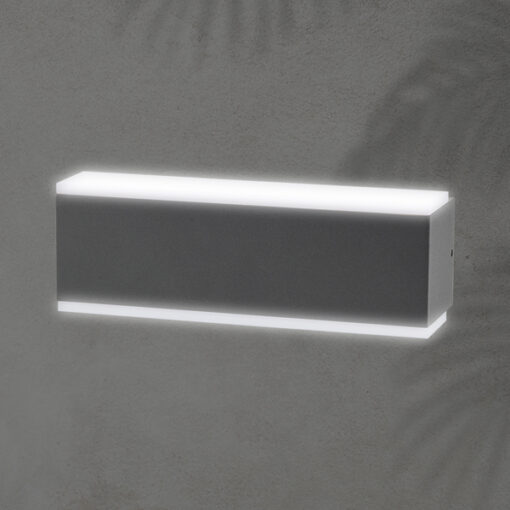 ΑΠΛΙΚΑ ΤΟΙΧΟΥ ΤΕΤΡΑΓΩΝΗ ΑΛΟΥΜΙΝΙΟΥ LED UPDOWN 10W ΓΡΑΦΙΤΗΣ ARTE ILLUMINA NIKITA EUROLAMP – 145-82095