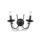 ΑΠΛΙΚΑ TOIXOY ΜΕΤΑΛΛΙΚΗ ΔΙΑΦΑΝΕΣ ΓΥΑΛΙ 2XE27  320X300mm ΜΑΥΡO ARTE ILLUMINA KRISTALLO EUROLAMP – 144-47011