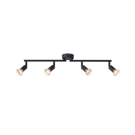 ΣΠΟΤ ΚΙΝΗΤΟ 4ΦΩΤΟ  ΜΕΤΑΛΛΙΚΟ 4XGU10 600X80X130mm ΜΑΥΡΟ ARTE ILLUMINA VORRAS EUROLAMP – 145-25238