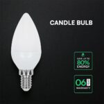 3.7W LED Candle Bulb E14 CREE CHIP 3000K  V-TAC – 2142166