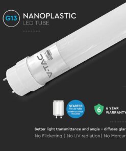 LED Λάμπα T8 G13 120cm 18W V-TAC Cree Chip 1850lm 160° Ψυχρό 6500K 6yrs Wty – 216556