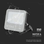 LED Προβολέας 50W Αδιάβροχος IP65 V-TAC Cree Chip Μαύρος 115° 5740lm Θερμό Λευκό 3000K 6yrs Wty – 231996