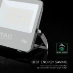 LED Προβολέας 100W Αδιάβροχος IP65 V-TAC Cree Chip Μαύρος 115° 11480lm Φυσικό Λευκό 4000K 6yrs Wty – 232186