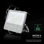 LED Προβολέας 100W Αδιάβροχος IP65 V-TAC Cree Chip Μαύρος 115° 11480lm Φυσικό Λευκό 4000K 6yrs Wty – 232186