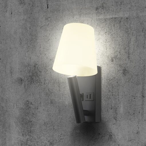 Φωτιστικό Τοίχου Κρεβατιού Ξενοδοχείου 2W LED CREE Chip Μαύρο Σώμα με Θύρες Φόρτισης USB 3000K  V-TAC – 240016