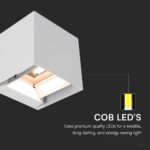 Ηλιακό Φωτιστικό Τοίχου 3W LED CCT Λευκό IP65 με Ανίχνευση Κίνησης V-TAC – 24063