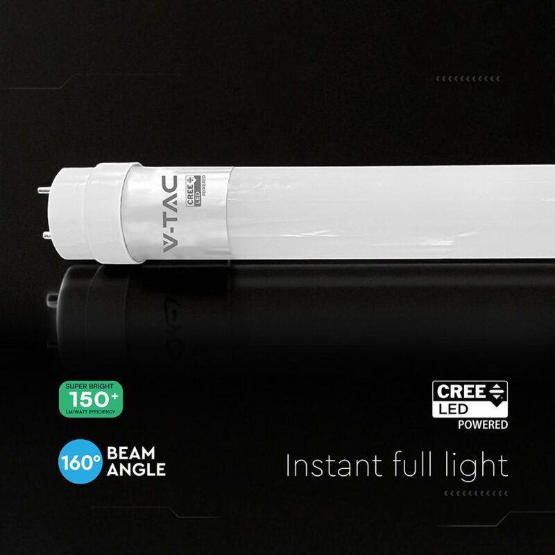 LED Λάμπα T8 G13 120cm 12W V-TAC Cree Chip 1800lm 160° Φυσικό 4000K 6yrs Wty – 240666