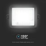 50W LED Ηλιακός Προβολέας CCT 2000K-8000K Μαύρος IP65 V-TAC – 24082