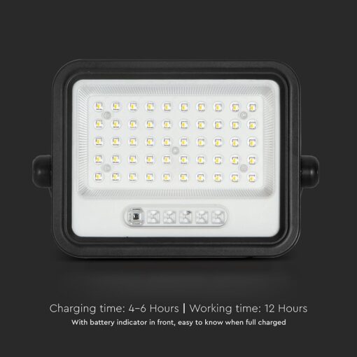 100W LED Ηλιακός Προβολέας CCT 2000K-8000K Μαύρος IP65 V-TAC – 24083