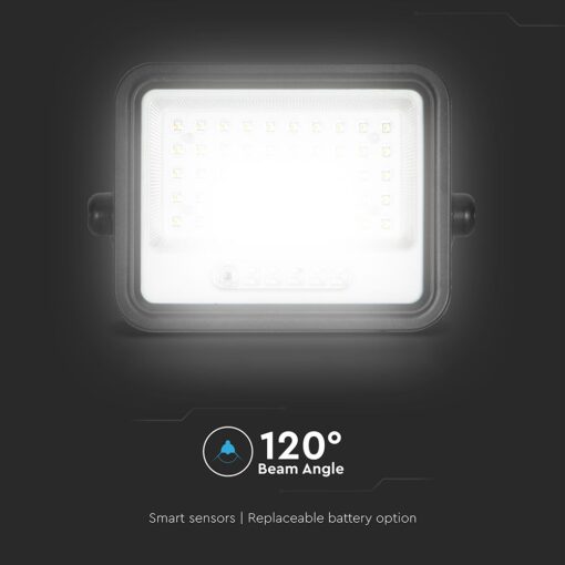 100W LED Ηλιακός Προβολέας CCT 2000K-8000K Μαύρος IP65 V-TAC – 24083