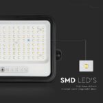 200W LED Ηλιακός Προβολέας CCT 2000K-8000K Μαύρος IP65 V-TAC – 24084